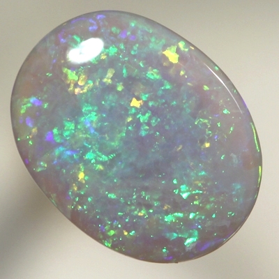 SOLID SEMI BLACK OPAL Bright sparkling orange and green